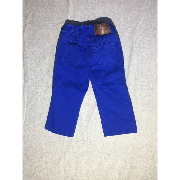 Baby Ralph Lauren Pants Size 18 Months Bright Blue Yellow Logo Cute Spring - Picture 2 of 2